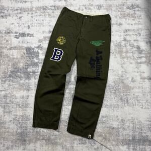 Authentic Bape 2000’s Embroidered Chino Pants 32